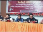 KPUD pinrang gelar rapat koordinasi terkait persiapan pendaftaran pasangan calon Bupati dan wakil Bupati pinrang