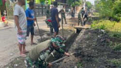 Kolaborasi bersama Pemerintah Setempat, Danramil 1420-05/Dua Pitue gelar karya Bhakti di Desa Kalosi.