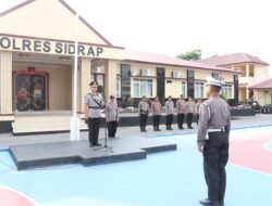 Apel Pagi di Polres Sidrap: Kapolres Sampaikan Terima Kasih untuk Pengamanan Debat Paslon