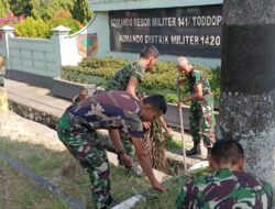Pasiops Kodim 1420/Sidrap: Luangkan Waktu untuk Jum’at bersih.