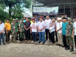 Kolaborasi Koramil 03/Maritengngae bersama Pemerintah Kecamatan Maritenggae dalam mengansipasi Banjir.