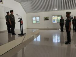 Mayor Inf Wahyudi, S.E Pimpin Acara Korps Raport Pindah Satuan Perwira Kodim 1420/Sidrap