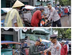Di Bulan Suci Ramadhan Kapolres Pinrang Bagikan Takjil Ke Para Tukang Becak