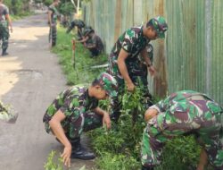 Tingkatkan Kenyamanan Lingkungan asrama, Batih Puanter Kodim 1420/Sidrap Ajak anggota bersih bersih.