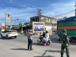 Pastikan Perjalanan Mudik Lancar, TNI Dukung Polri Untuk Kelancaran Lalin pada Pos Terpadu Sidrap