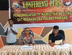 Komperensi Pers, Pengungkapan Kasus Naekotika Jenis Sabu Oleh Sat Narkoba Polres Pinrang