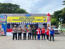 Personel Koramil 1420-03 Maritengngae Laksanakan Pos Terpadu Pengamanan Idul Fitri 1446 H