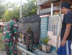 Cinta Lingkungan, Koramil-1420-01/Panca Lautang Bersihkan saluran air Pembuangan Bersama Warga