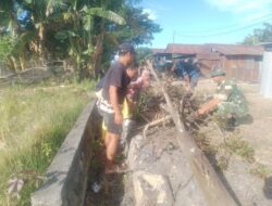 Koramil 1420-01/Panca Lautang Bersama Warga Laksanakan Karya Bakti di Dusun 1 Alesalewoi