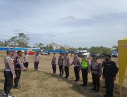 Jajaran Polres Sidrap Sukses Amankan Balap Motor Grass Track Bupati Cup I 2025 di Sirkuit Bendoro