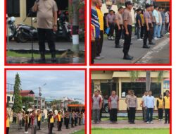 Tekankan Profesionalisme Dan Kesehatan Personil Wakapolres Pintang Pimpin Apel Pagi