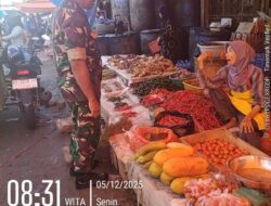 Babinsa Sidrap Cek Harga Sembako di Pasar Pangkajene, Pastikan Warga Tak Terdampak Kenaikan