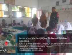 Personel Babinsa Jajaran Kodim 1420/Sidrap Awasi Penyaluran Makanan Bergizi Gratis