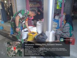 Babinsa Sidrap Aktif Pantau Harga Sembako di Pasar Lawawoi, Pastikan Stok Aman dan Harga Stabil