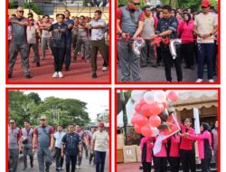 Wakil bupati Pinrang Ikuti Kegiatan Olah Raga Sabut Hut Bhayangkara Ke 79 Yang Di Gelar Polres Pinrang
