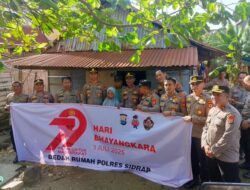 Hari Bhayangkara ke-79, Polres Sidrap Hadirkan Harapan Baru Lewat Program Bedah Rumah