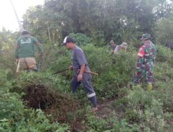 TNI-Polri dan Petani di Kulo Kompak Gelar Karya Bakti Bersihkan Saluran Air