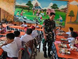 Babinsa Dampingi Pelaksanaan Makan Bergizi Gratis