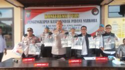 Polres Pinrang Gelar Konorensi Pers Ungkap Kasus  Tindak  Pidana Penyalah Gunaan Narkotika