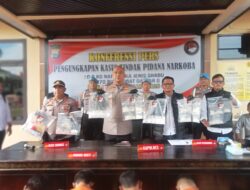 Polres Pinrang Gelar Konorensi Pers Ungkap Kasus  Tindak  Pidana Penyalah Gunaan Narkotika