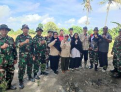 Danramil Maritengngae Pimpin Karya Bakti Penanaman Pohon di Desa Mojong