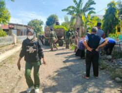 Sambut HUT RI ke-80, TNI dan Warga Panca Lautang Gelar Karya Bakti Bersihkan Lingkungan