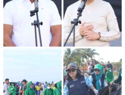 Bupati Pinrang Sampaikan Apresiasi Yang Tinggi Ke  Pada Kejaksaan Negeri Pinrang Atas Kegiatan Bersih Pantai Wisata Ammani Laksanakan Penanaman Pohon