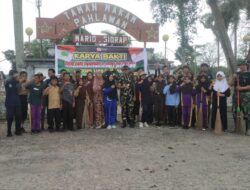 Jelang HUT RI ke-80, Danramil 06/Panca Rijang Pimpin Karya Bakti di Taman Makam Pahlawan Mario