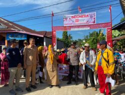 Wakil Bupati Sidrap Lepas Peserta Karnaval HUT ke-80 RI di Kecamatan Kulo
