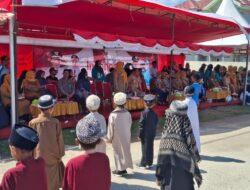 Semarak HUT RI ke-80, Babinsa Desa Mario Hadiri Penerimaan Barisan Karnaval di Kecamatan Kulo