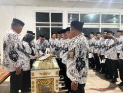 Ketua PGRI Sidrap Pimpin Pelantikan Lima Pengurus Cabang