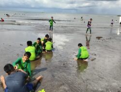 Rihlah ceria,Siswa MI Al-Bashirah Manggala Padati Pantai Biru Metro