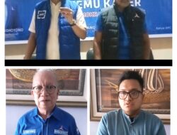 Antusias Para Kader Partai Demokrat Menyimak Saat Ketua DPC Partai Denokrat H. Muhtadin menyampaikan Orasi  Sambutannya