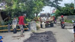 Dinas Bima Cipta Lakukan Perbaikan Ruas Jalan Britu Suherman, Bentuk Komitmen Pemerintah  Kabupaten Pinrang