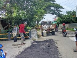 Dinas Bima Cipta Lakukan Perbaikan Ruas Jalan Britu Suherman, Bentuk Komitmen Pemerintah  Kabupaten Pinrang