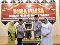 Momentum Bulan Suci Ramadhan kapolres Pinrang Gelar Buka Puasa Bersama Jajarannya