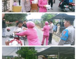 Mapolsek Paleteang Berbagi Takjil Ke Pengguna Jalan