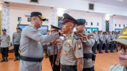 Upecara Kenaikan Pangkat Pengabdian Personel Polres Pinrang Dipimpin Kapolres Pinrang