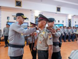 Upecara Kenaikan Pangkat Pengabdian Personel Polres Pinrang Dipimpin Kapolres Pinrang