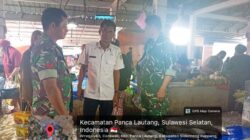 Pantau Ketersediaan dan Harga Sembako, Serda Kasman dan Koptu Parondongan Cek Pasar Sentral Bilokka