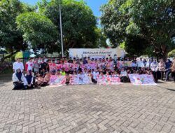 Rumah Membatik Bunga Mawar Bulukumba Latih Siswa SRMP 23 Makassar Bikin Sarung Batik Shibori