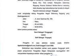 Pengadilan Negeri Sidrap Lakukan Panggilan Umum Melalui Media Online terhadap Tergugat Safri dalam Perkara Perdata
