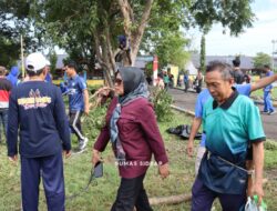 Nurkanaah Pimpin Kerja Bakti Massal, Stadion Ganggawa Bersiap Tambah Fasilitas Olahraga