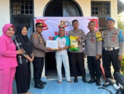 Sambut HUT Byangkara Ke-80 Polsek Persiapan Paleteang Salurkan Bansos Ke Warga Kurang Mampu