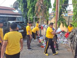 Polres Pinrang Gelar Jumat Bersih, Wujutkan Lingkungan Kerja  Yang Aman, Sehat, Resik Dan Indah