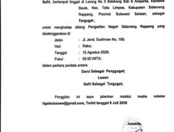 PN Sidrap Panggil Tergugat Safri Melalui Media Online dalam Perkara Perdata