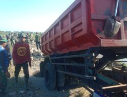 Dukung Percepatan Sasaran Fisik TMMD Ke 129 Kodim 1404/Pinrang,Truk Material Terus Berdatangan