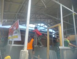 Program RTLH TMMD Ke 129 Kodim 1404/Pinrang  Masuki Tahap Pemasangan Atap Dan Dindin