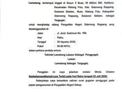 PN Sidrap Panggil Tergugat Lamatung Melalui Media Online dalam Perkara Perdata