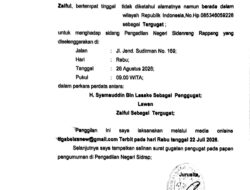 PN Sidrap Panggil Tergugat Zaiful Melalui Media Online dalam Perkara Perdata